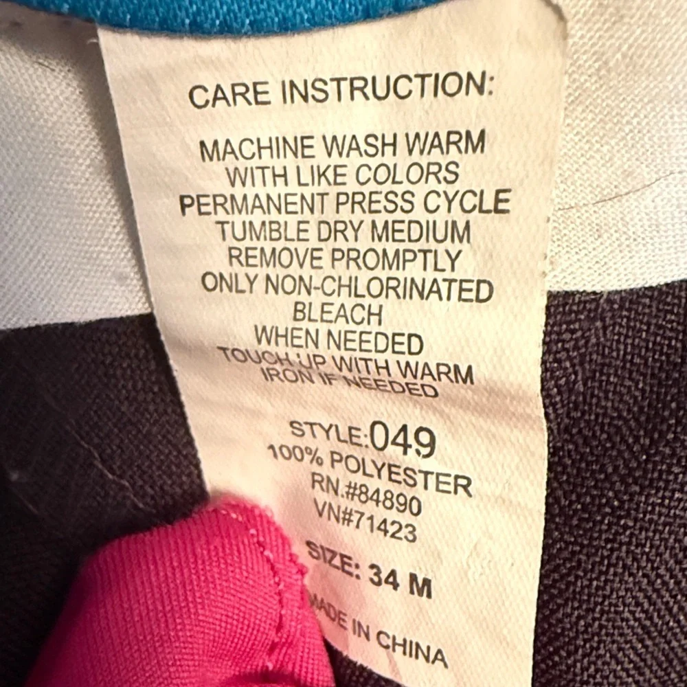 Vintage Haband Bundle of Men's Dress Pants 34x29 & Polo Shirt Medium Lot of 3